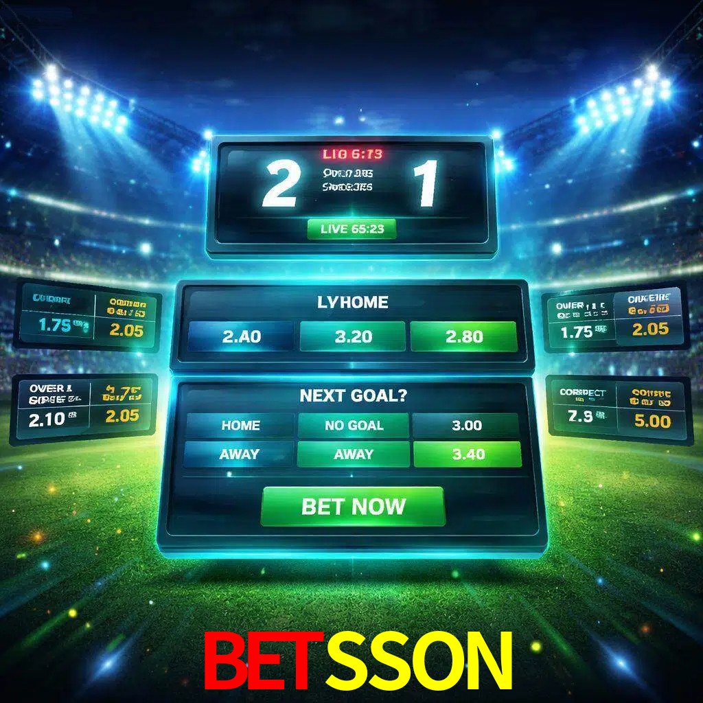 Vista de apuestas en vivo BETSSON durante un partido en curso